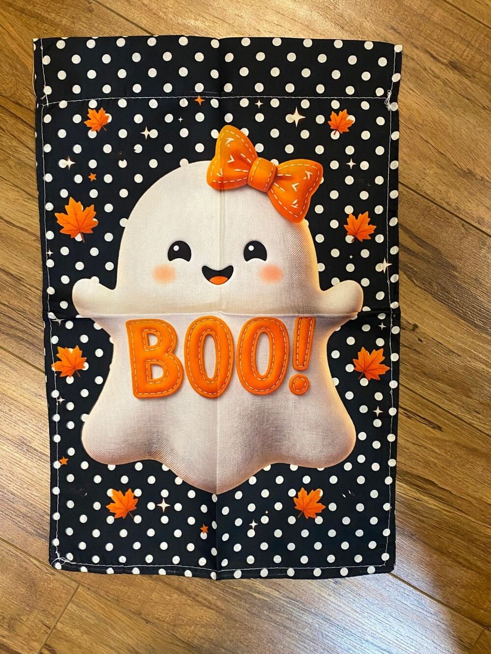 Halloween Garden Flag 12x18in Polyester Ghost BOO Double-sided
